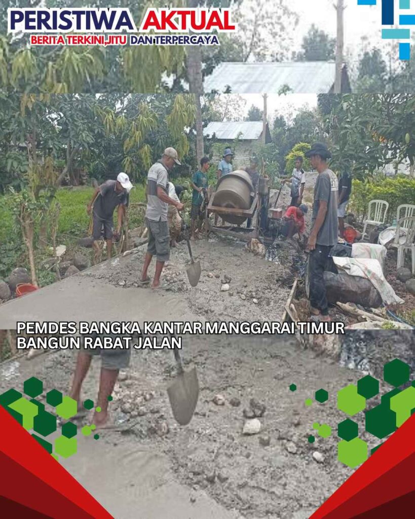 Pemdes Bangka Kantar Manggarai Timur Bangun Rabat Jalan