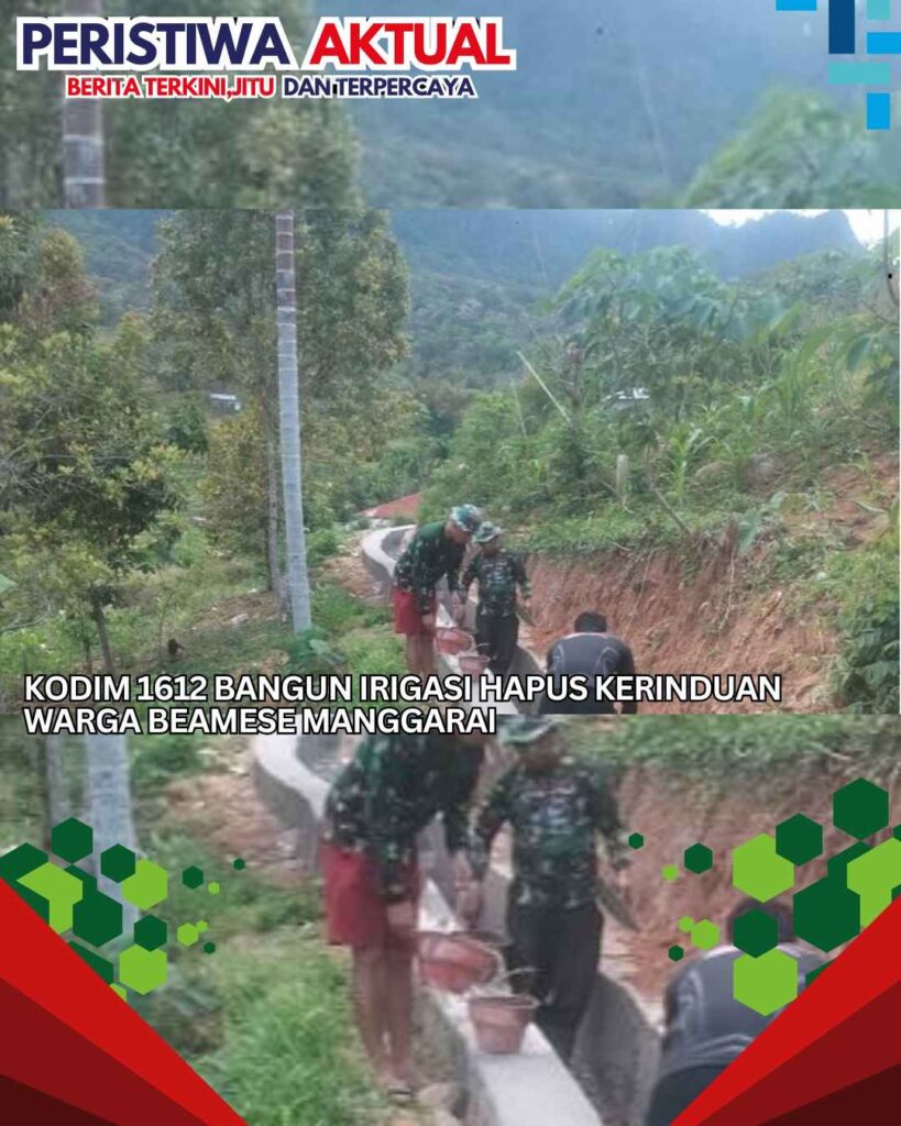 Kodim 1612 Bangun Irigasi Hapus Kerinduan Warga Beamese Manggarai