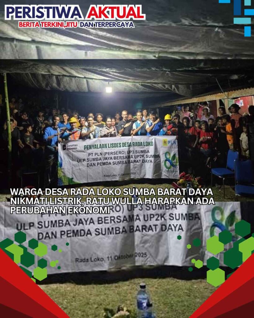 Warga Desa Rada Loko Sumba Barat Daya Nikmati Listrik, Ratu Wulla Harapkan Ada Perubahan Ekonomi