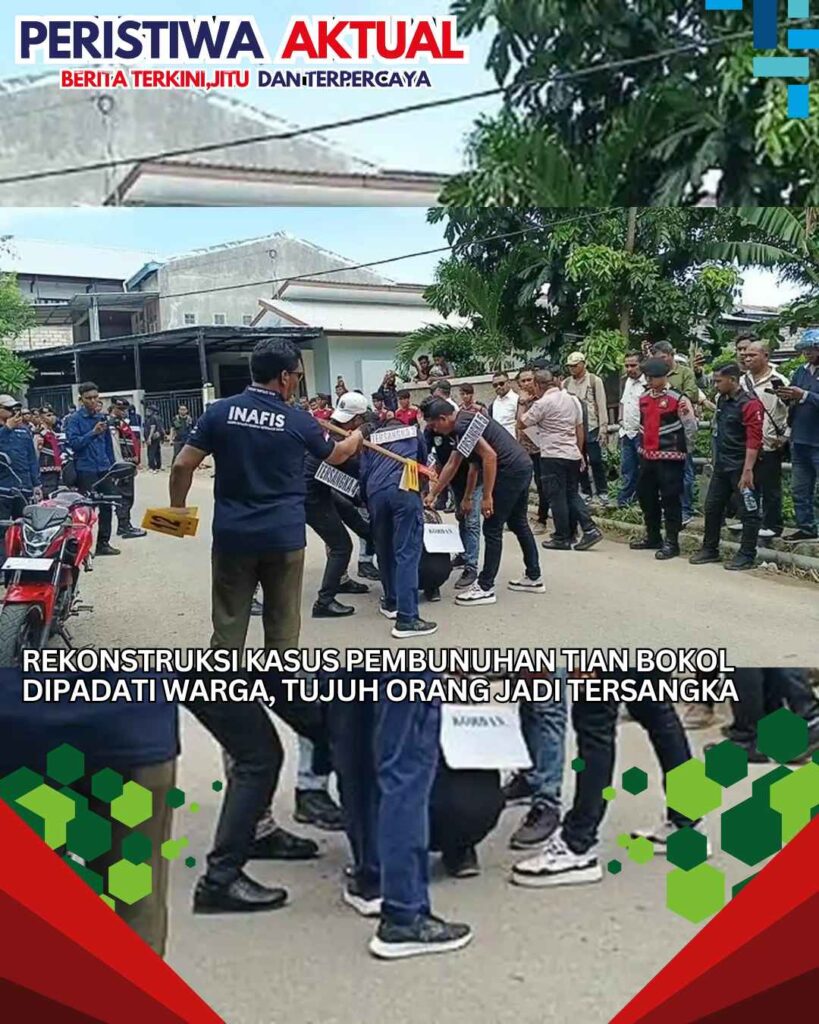 Rekonstruksi Kasus Pembunuhan Tian Bokol Dipadati Warga, Tujuh Orang Jadi Tersangka