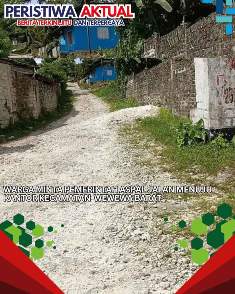 Warga Minta Pemerintah Aspal Jalan Menuju Kantor Kecamatan  Wewewa Barat